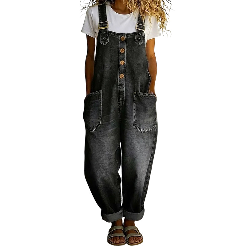 👖🔥 50% RABATT 💥 Damen Baggy Denim Latzhose mit Taschen – lässig, bequem & absolut im Trend ✨-12