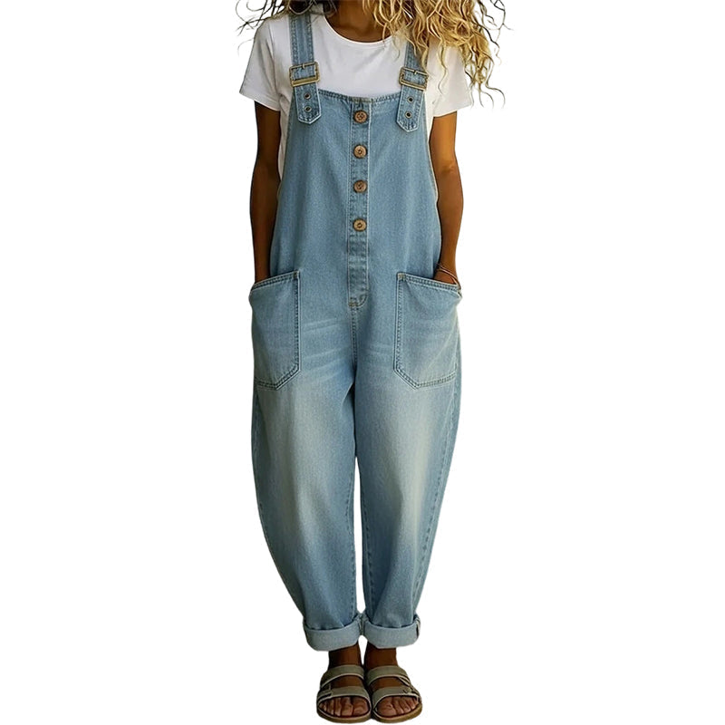 👖🔥 50% RABATT 💥 Damen Baggy Denim Latzhose mit Taschen – lässig, bequem & absolut im Trend ✨-11