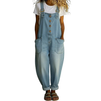 👖🔥 50% RABATT 💥 Damen Baggy Denim Latzhose mit Taschen – lässig, bequem & absolut im Trend ✨-11