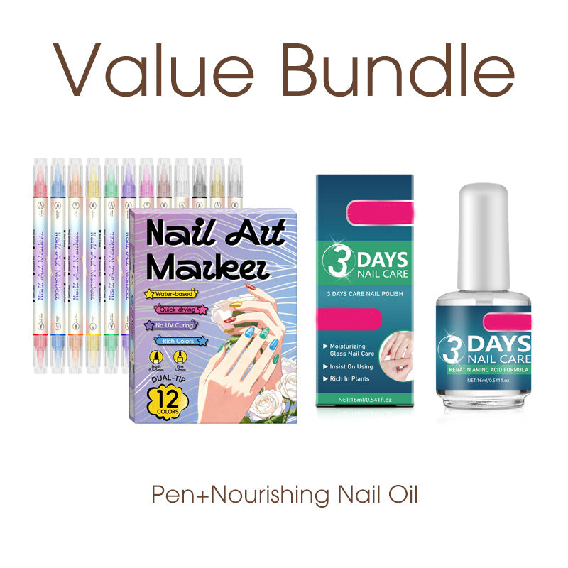 💅 ¡50% OFF HOY! Set de Plumones Doble Punta para Nail Art – Crea Uñas de Salón en Casa ✨