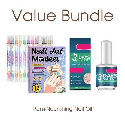 💅 ¡50% OFF HOY! Set de Plumones Doble Punta para Nail Art – Crea Uñas de Salón en Casa ✨