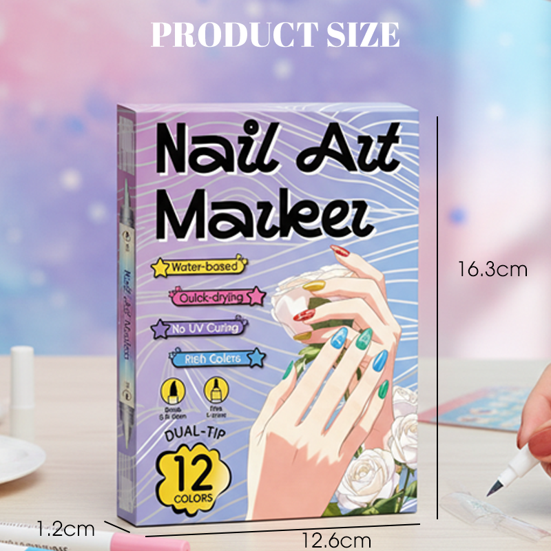 💅 ¡50% OFF HOY! Set de Plumones Doble Punta para Nail Art – Crea Uñas de Salón en Casa ✨