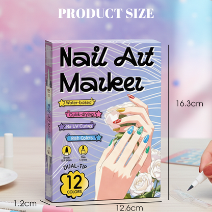 💅 ¡50% OFF HOY! Set de Plumones Doble Punta para Nail Art – Crea Uñas de Salón en Casa ✨