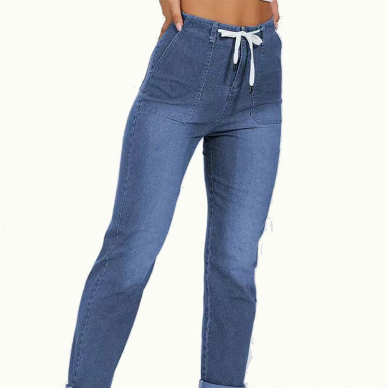 📢📢50%Rabatt!!!🎉✨Lässige Damen Jeans-Jogger mit Kordelzug