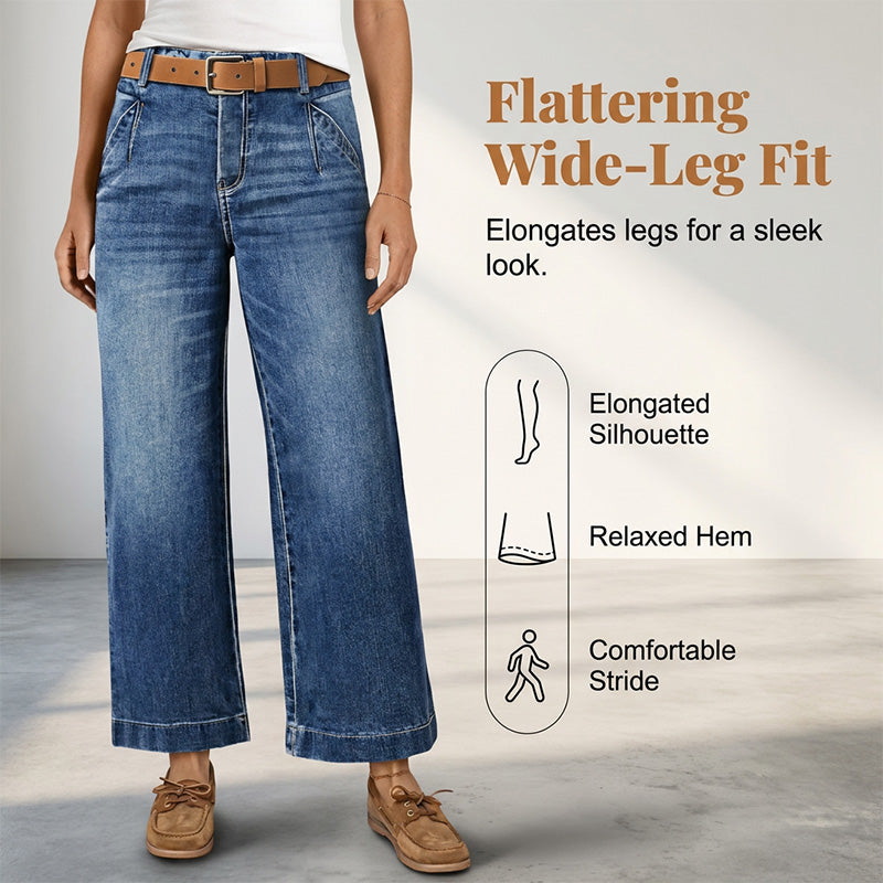 👖Damenjeans mit hoher Taille und geradem Bein✨-2