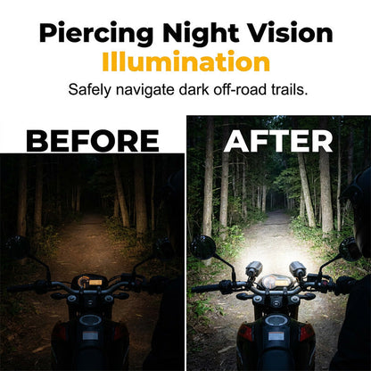 📢📢¡50% OFF!! ⏰Faro LED Universal para Motocicleta de Doble Color – Luz Auxiliar de Conducción