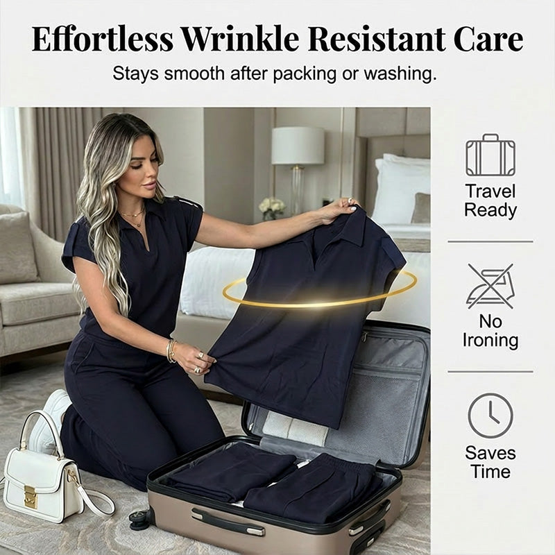 🔥👚 50% RABATT! Damen Freizeit-Oberteil & Hose 2-teiliges Set – Lässiger Zweiteiler für Alltag, Büro & Reise. 🌸💨-7