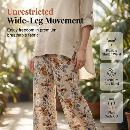 🔥 Letzter Tag! 50% Rabatt NEU Damen 2-Teiler Baumwoll-Leinen Set ✨ Boho Blumenprint, locker & atmungsaktiv für Sommer & Urlaub-4