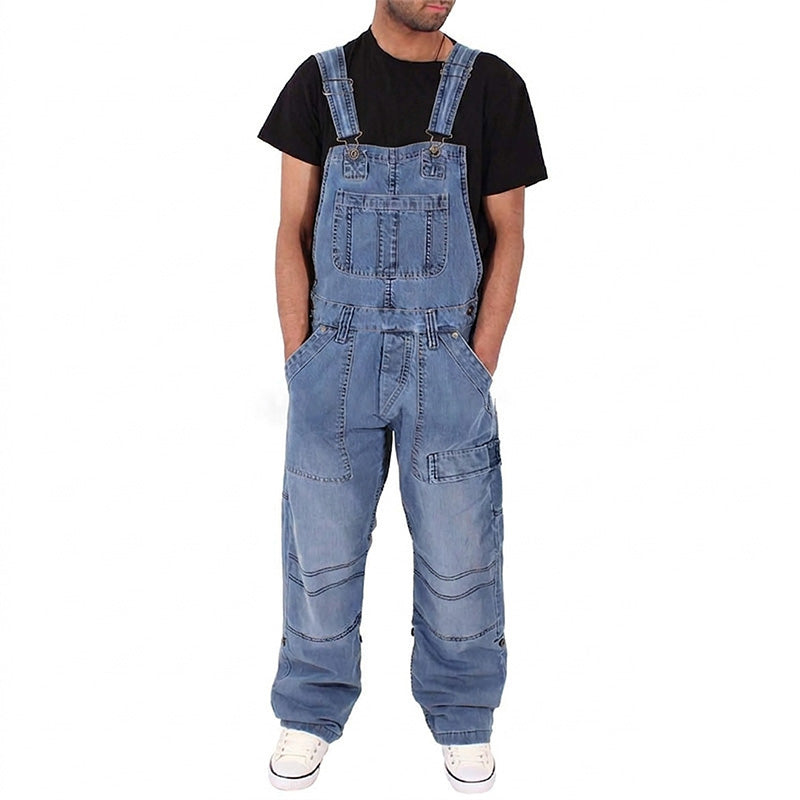 🏆 Verkaufsschlager – jetzt halber Preis! 👖 Klassischer Jeansoverall für Herren mit verstellbaren Trägern-11