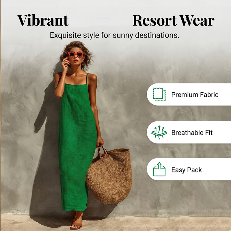 👗 50% RABATT! 🎁 Damen lässiges einfarbiges Trägerkleid – Leicht, luftig & vielseitig – Perfekt für warme Tage, Strand oder einen entspannten Look – bequem & stilvoll 🌸☀️✨-3