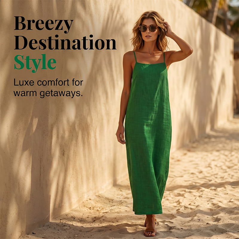 👗 50% RABATT! 🎁 Damen lässiges einfarbiges Trägerkleid – Leicht, luftig & vielseitig – Perfekt für warme Tage, Strand oder einen entspannten Look – bequem & stilvoll 🌸☀️✨-2
