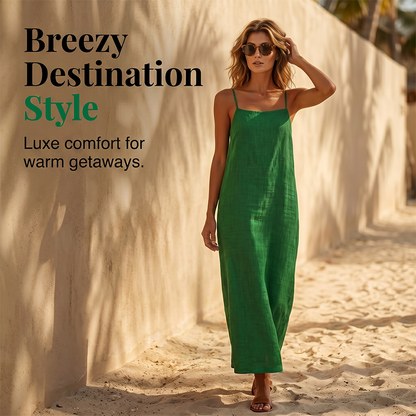 👗 50% RABATT! 🎁 Damen lässiges einfarbiges Trägerkleid – Leicht, luftig & vielseitig – Perfekt für warme Tage, Strand oder einen entspannten Look – bequem & stilvoll 🌸☀️✨-2