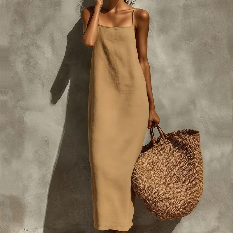 👗 50% RABATT! 🎁 Damen lässiges einfarbiges Trägerkleid – Leicht, luftig & vielseitig – Perfekt für warme Tage, Strand oder einen entspannten Look – bequem & stilvoll 🌸☀️✨-11