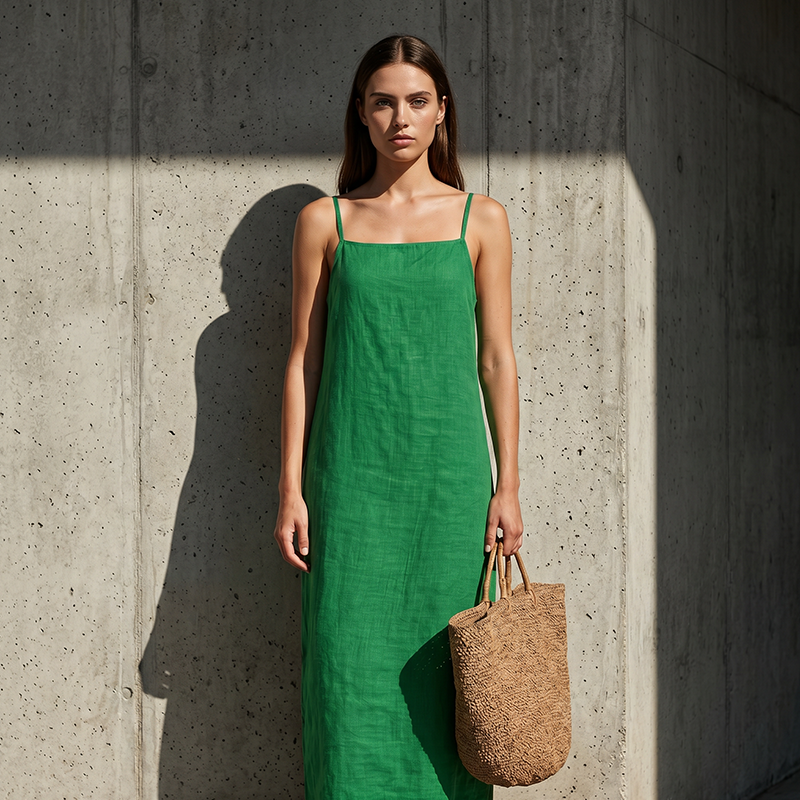 👗 50% RABATT! 🎁 Damen lässiges einfarbiges Trägerkleid – Leicht, luftig & vielseitig – Perfekt für warme Tage, Strand oder einen entspannten Look – bequem & stilvoll 🌸☀️✨-15