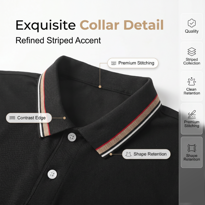 👔 Herren Poloshirt mit Kontrastkragen ☀️ Schnell Trocknend, Bequem & Ideal für Sommer und Freizeit-1