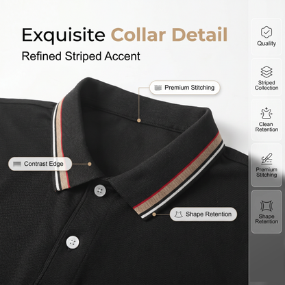 👔 Herren Poloshirt mit Kontrastkragen ☀️ Schnell Trocknend, Bequem & Ideal für Sommer und Freizeit-1