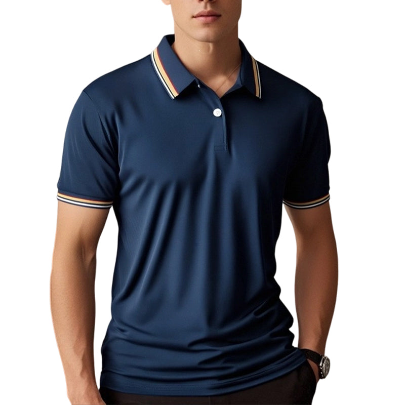 👔 Herren Poloshirt mit Kontrastkragen ☀️ Schnell Trocknend, Bequem & Ideal für Sommer und Freizeit-10