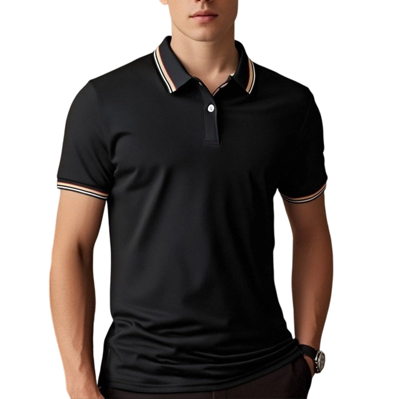 👔 Herren Poloshirt mit Kontrastkragen ☀️ Schnell Trocknend, Bequem & Ideal für Sommer und Freizeit-11