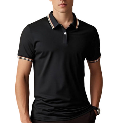 👔 Herren Poloshirt mit Kontrastkragen ☀️ Schnell Trocknend, Bequem & Ideal für Sommer und Freizeit-11