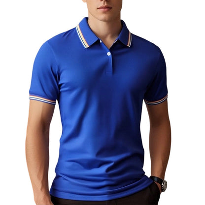 👔 Herren Poloshirt mit Kontrastkragen ☀️ Schnell Trocknend, Bequem & Ideal für Sommer und Freizeit-12