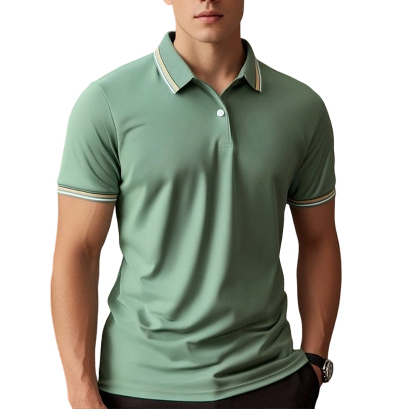 👔 Herren Poloshirt mit Kontrastkragen ☀️ Schnell Trocknend, Bequem & Ideal für Sommer und Freizeit-13