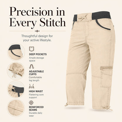 Capri-Cargo-Hose mit hoher Taille für Damen-2