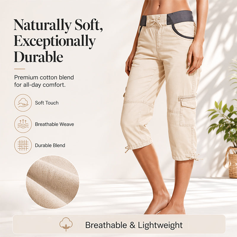 Capri-Cargo-Hose mit hoher Taille für Damen-4