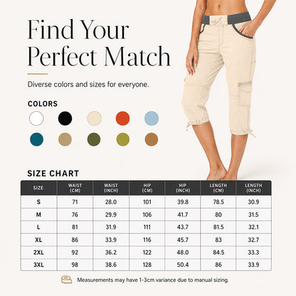 Capri-Cargo-Hose mit hoher Taille für Damen-1