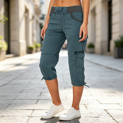 Capri-Cargo-Hose mit hoher Taille für Damen-19