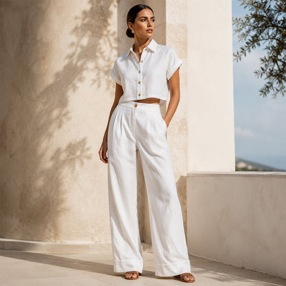 Ein absolutes Must-have🔥👖 Leichte Hose aus einem Leinen-Mix – mit fließendem Fall und klassisch geradem Bein, ideal für die Arbeit oder das Wochenende-8