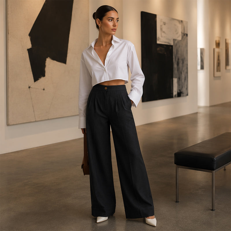 Ein absolutes Must-have🔥👖 Leichte Hose aus einem Leinen-Mix – mit fließendem Fall und klassisch geradem Bein, ideal für die Arbeit oder das Wochenende-10