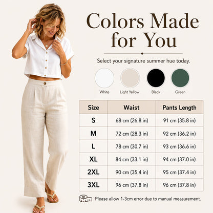 Ein absolutes Must-have🔥👖 Leichte Hose aus einem Leinen-Mix – mit fließendem Fall und klassisch geradem Bein, ideal für die Arbeit oder das Wochenende-1