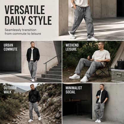 👖 50% RABATT! 🏕️ Herren Cargohose in lockerer Passform – Bequem, vielseitig & mit vielen Taschen – Ideal für Alltag, Outdoor & Freizeit ✨-5