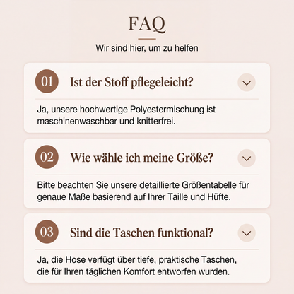 📢📢50%Rabatt!!!🎉✨Damen-Hochweitbund-Hosen mit kontrastierenden Besätzen-7