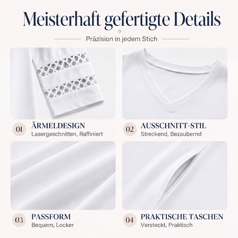 ⌛Zeitlich begrenztes Angebot-Legeres V-Ausschnitt-Midikleid für Damen-1