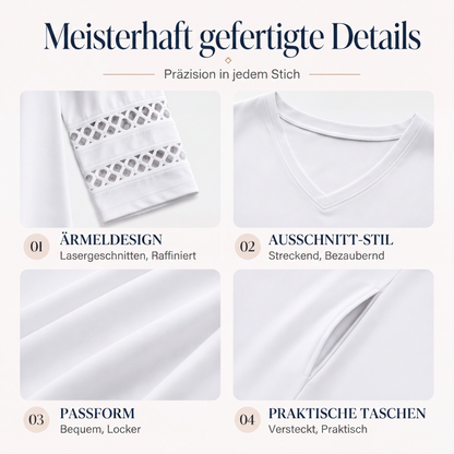 ⌛Zeitlich begrenztes Angebot-Legeres V-Ausschnitt-Midikleid für Damen-1