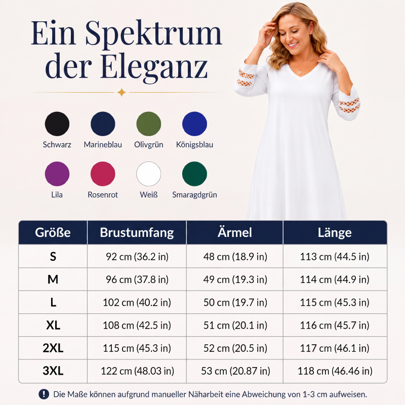 ⌛Zeitlich begrenztes Angebot-Legeres V-Ausschnitt-Midikleid für Damen-2