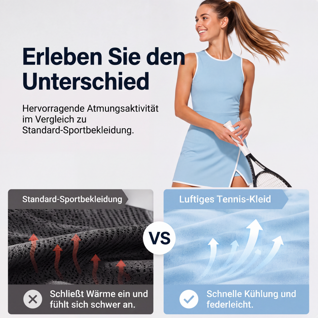 🎾 Damen Tenniskleid mit lockerem Schnitt – Sportlich-elegantes Freizeitkleid für warme Tage-3