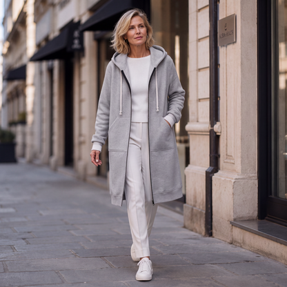 🔥✨Damen Fleece‑Kapuzenpullover mit Reißverschluss-5