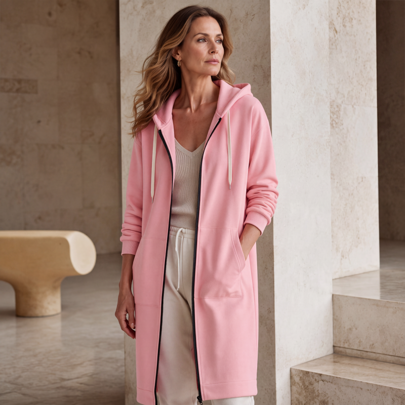 🔥✨Damen Fleece‑Kapuzenpullover mit Reißverschluss-6