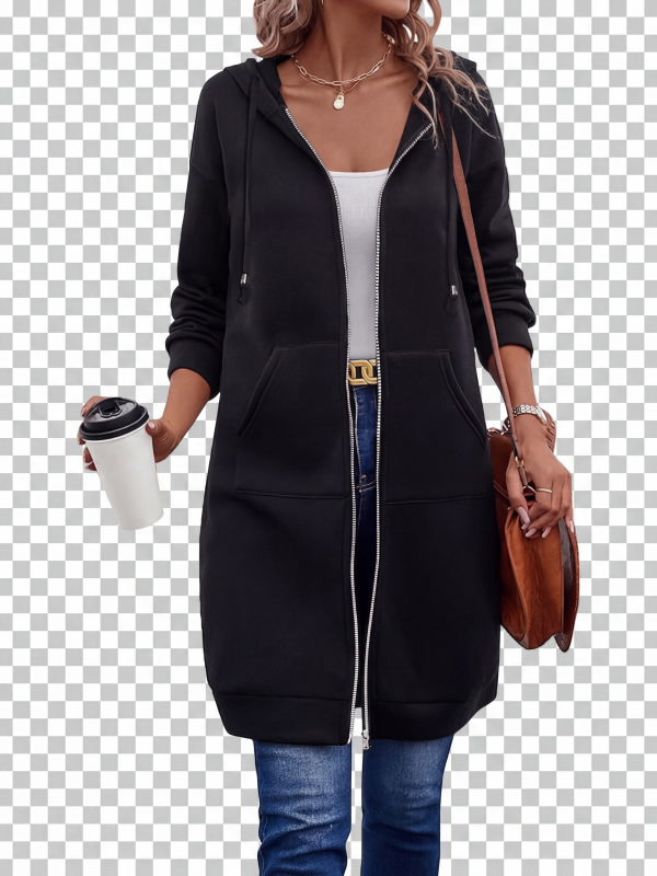 🔥✨Damen Fleece‑Kapuzenpullover mit Reißverschluss-8