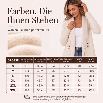Damen lässiger zweireihiger Strickcardigan-5