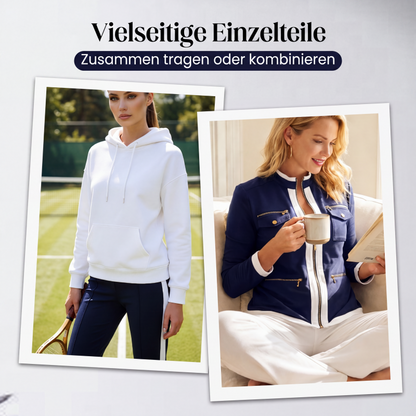 🏃‍♀️ Es wird im Akkord weggeschnappt – zögern Sie nicht! Zweiteiliger Trainingsanzug im Color-Block-Design für Damen-4