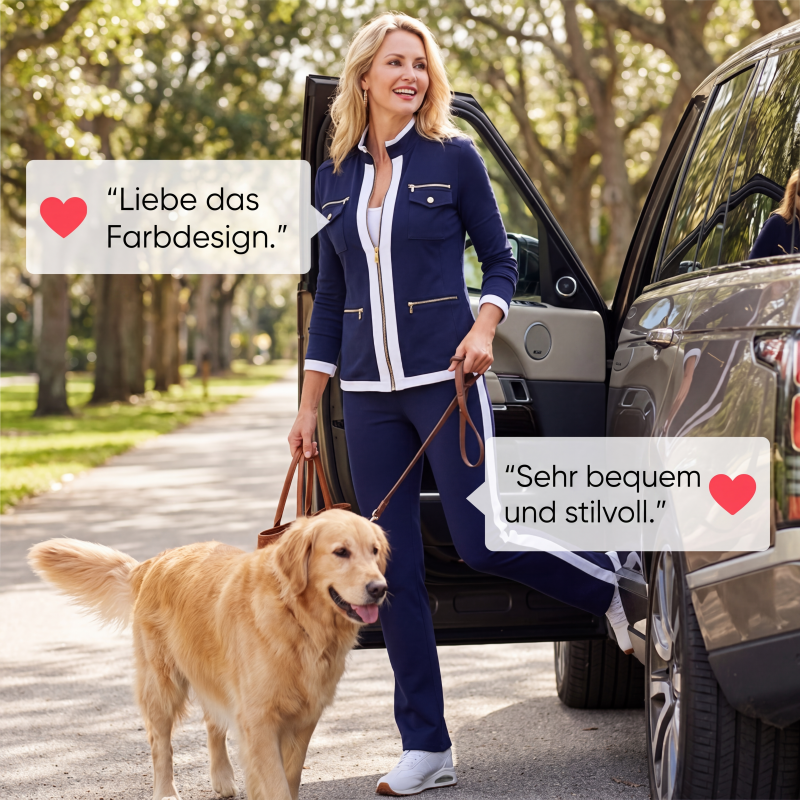 🏃‍♀️ Es wird im Akkord weggeschnappt – zögern Sie nicht! Zweiteiliger Trainingsanzug im Color-Block-Design für Damen-6