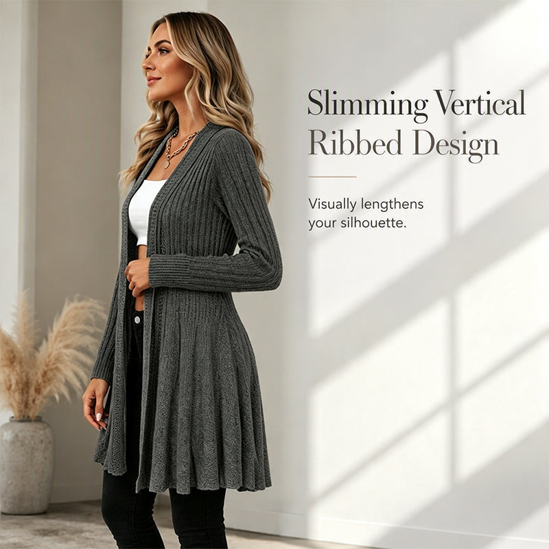 🌸🧥Neuheiten – Eleganter offener Cardigan mit Stricktextur – Weicher Komfort & vielseitiger Stil für jeden Anlass-3