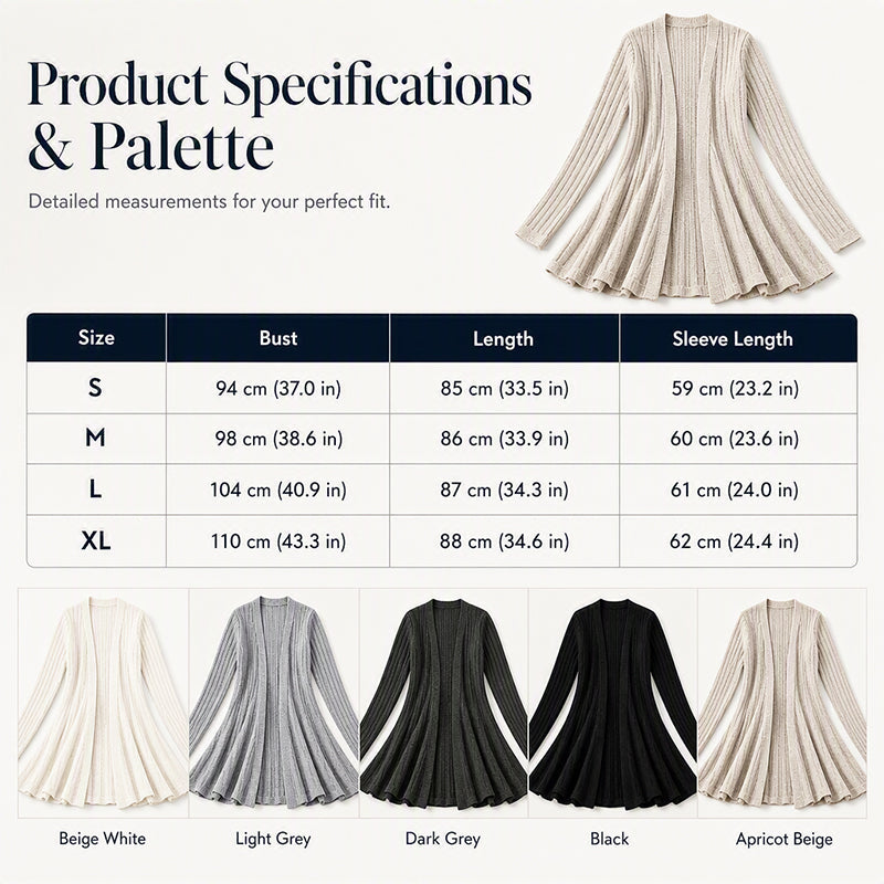 🌸🧥Neuheiten – Eleganter offener Cardigan mit Stricktextur – Weicher Komfort & vielseitiger Stil für jeden Anlass-12
