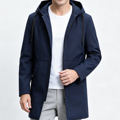 📢📢50%Rabatt!!!🎉✨Mittellange Windjacke mit Kapuze für Herren-10