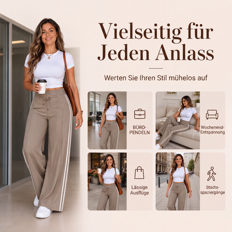 📢📢50%Rabatt!!!🎉✨Weite Damen-Hose mit Kordelzug-4