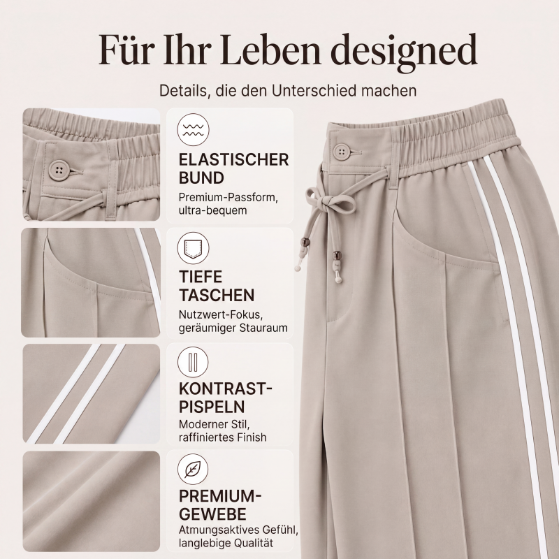 📢📢50%Rabatt!!!🎉✨Weite Damen-Hose mit Kordelzug-1