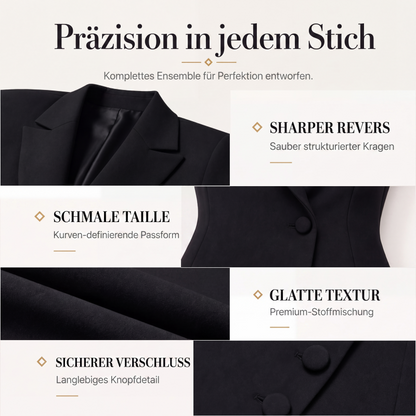 🎯 Einfach halber Preis – keine Spiele! Elegantes asymmetrisches einreihiges Blazerkleid für Damen-1